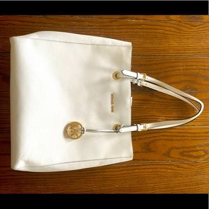 White, vegan leather Michael Kors Tote